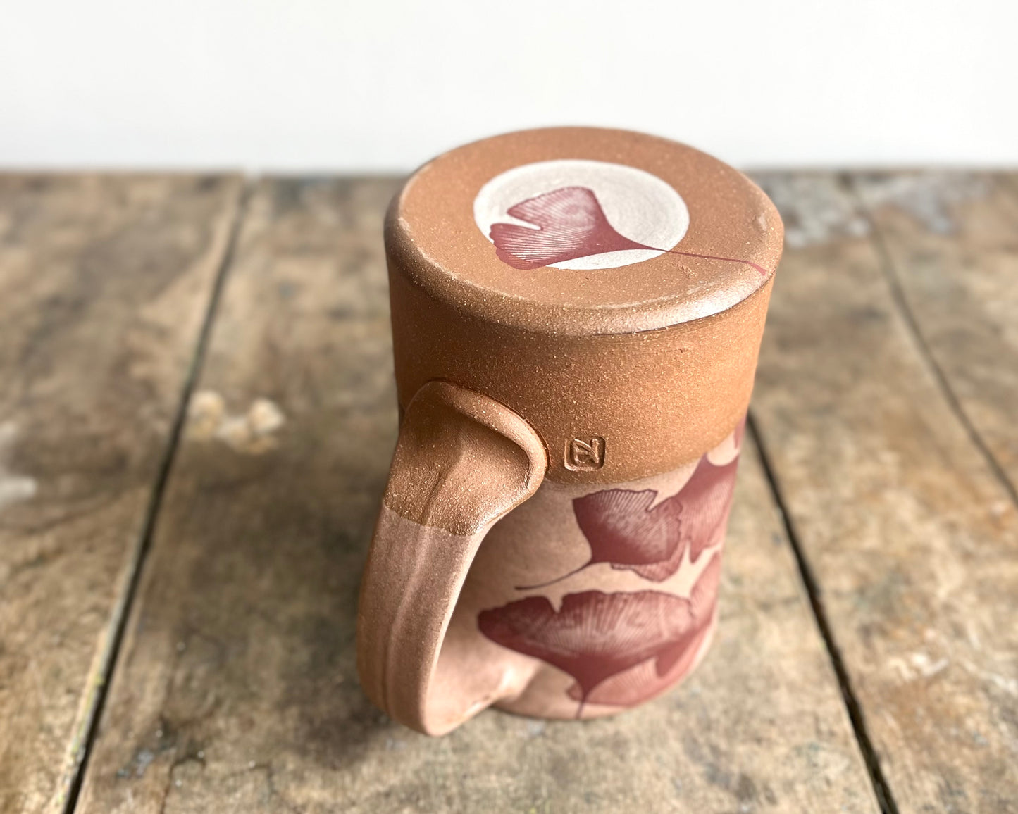 Ginkgo Mug - matte pink