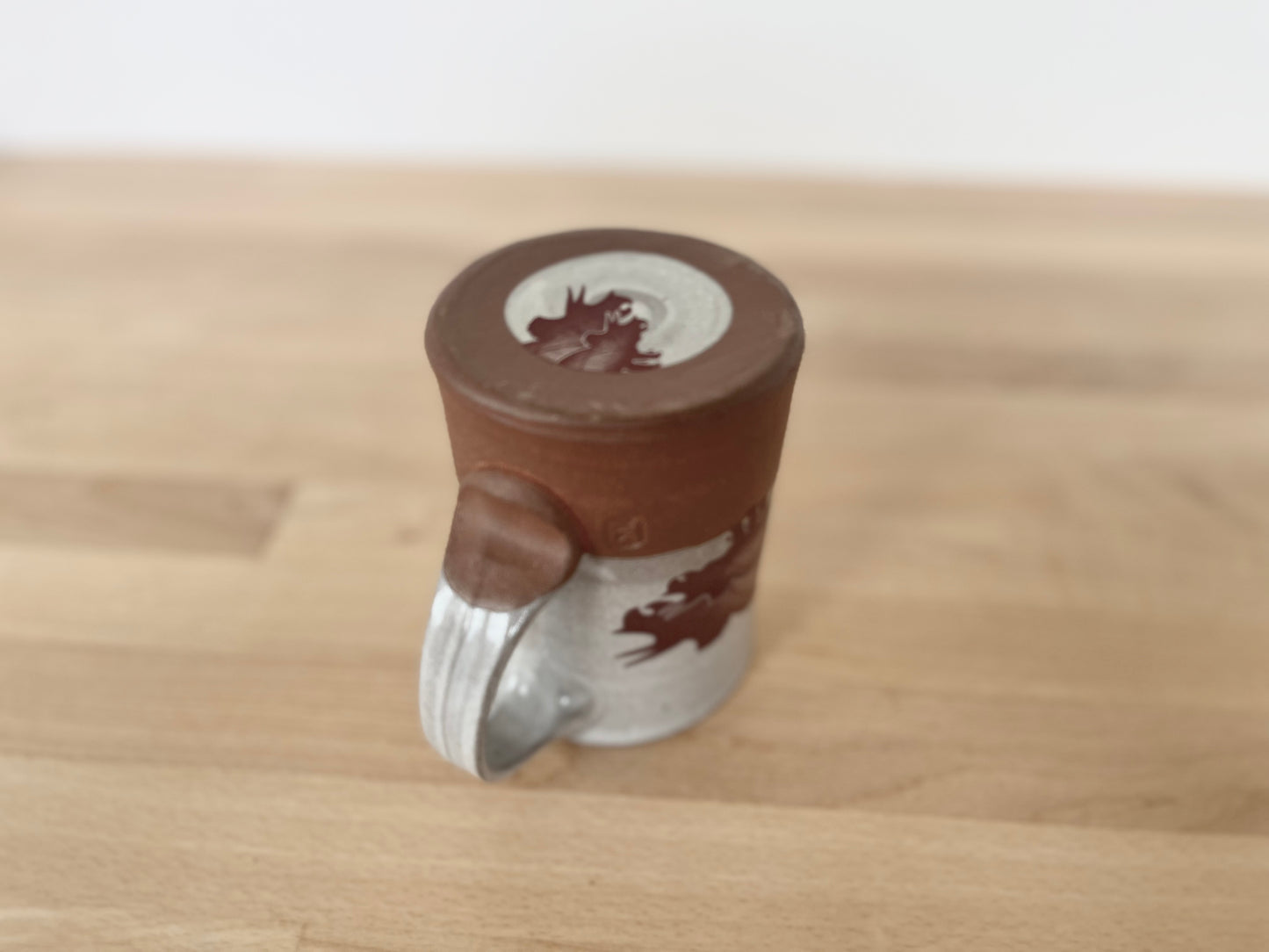 Parent/Child Triceratops Mug - white