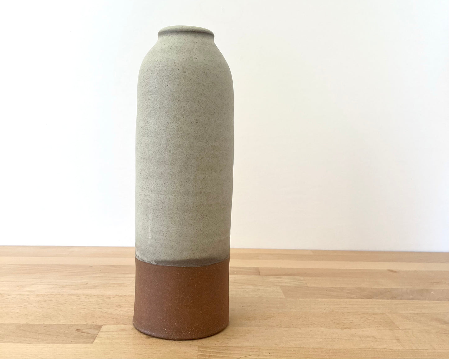 Coneflower Vase, Large - warm grey matte