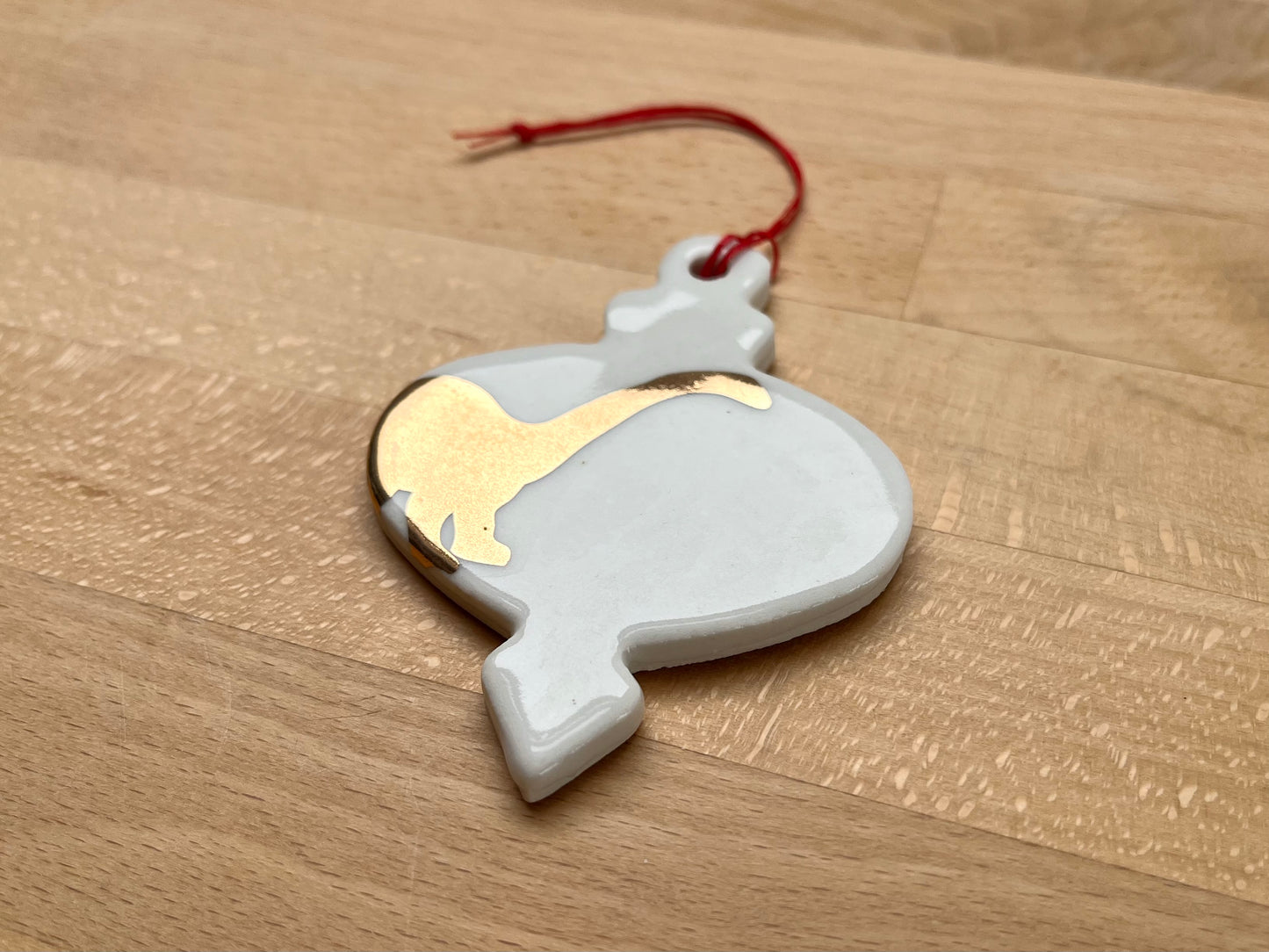 Gold Diplodocus Ornament