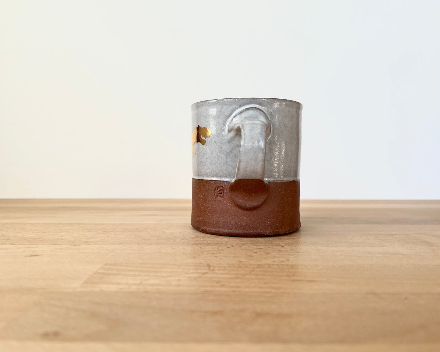 Gold T-Rex Americano Mug - white
