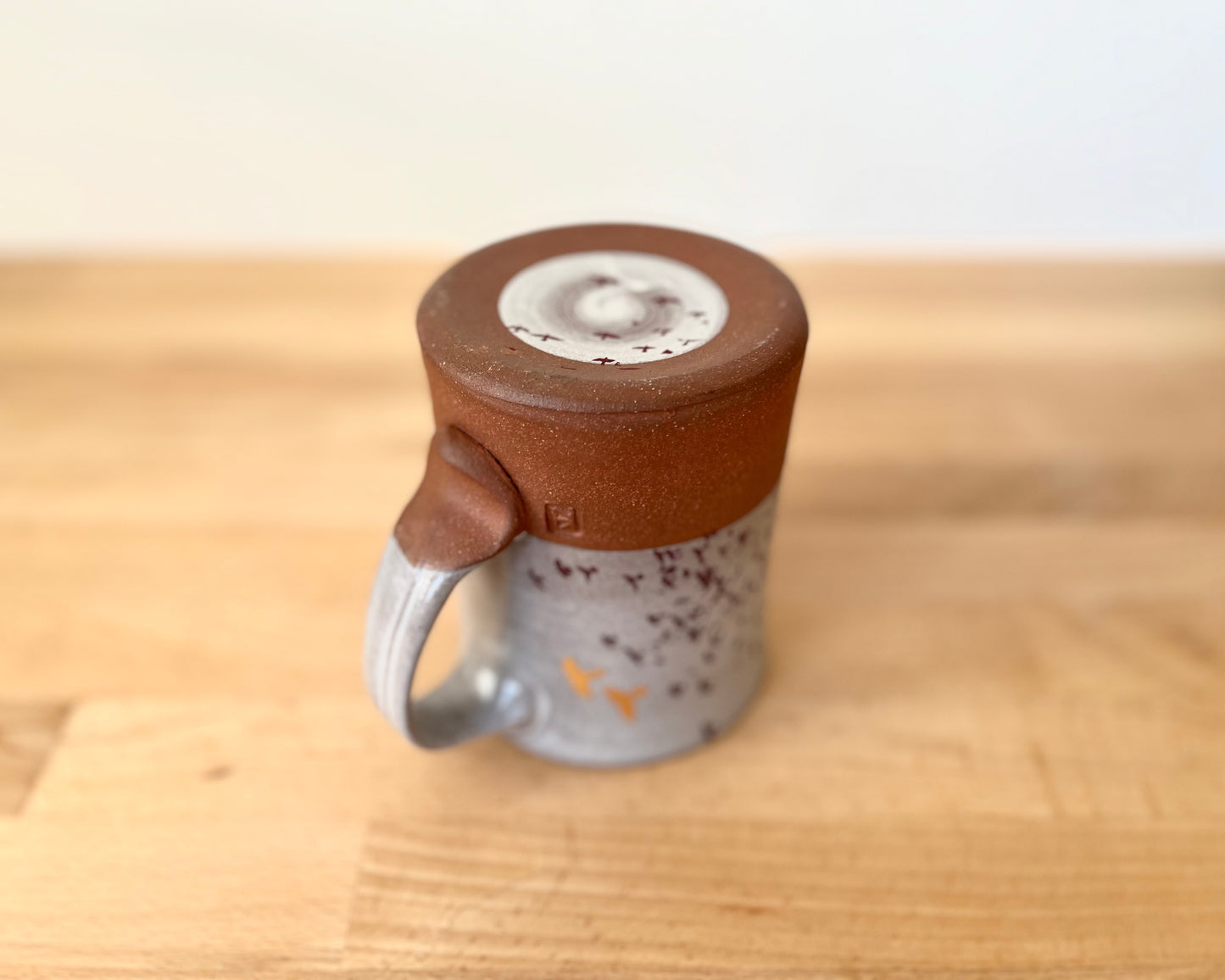 Flock of Birds Mug with two gold birds