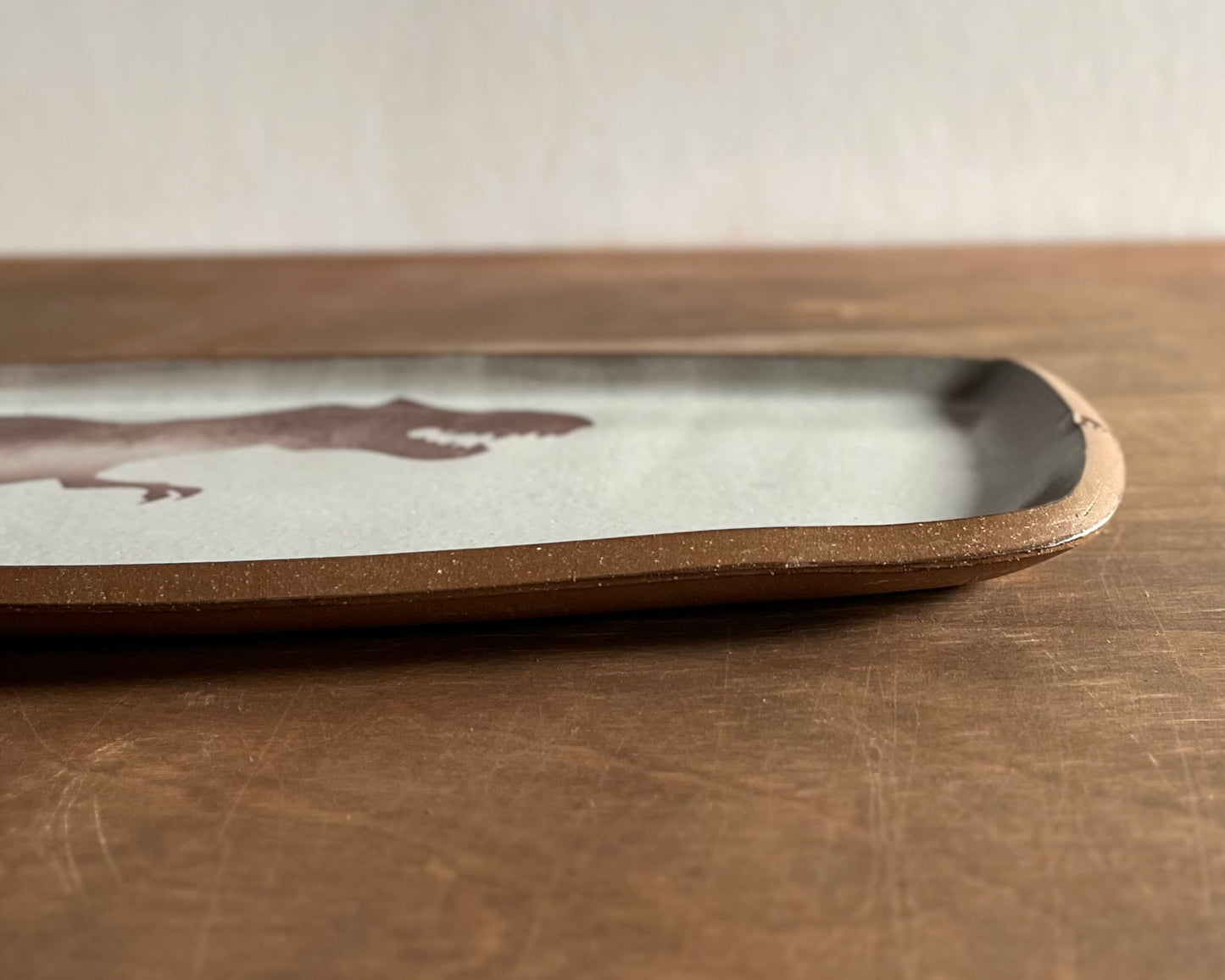 T-Rex medium Rectangle Plate - white