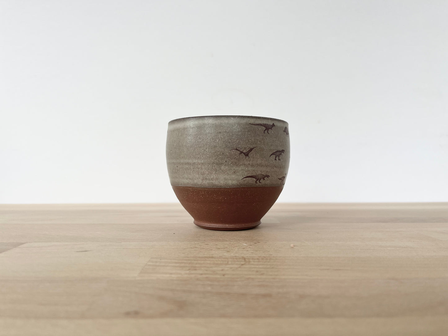 Wine Cup with small dino pattern