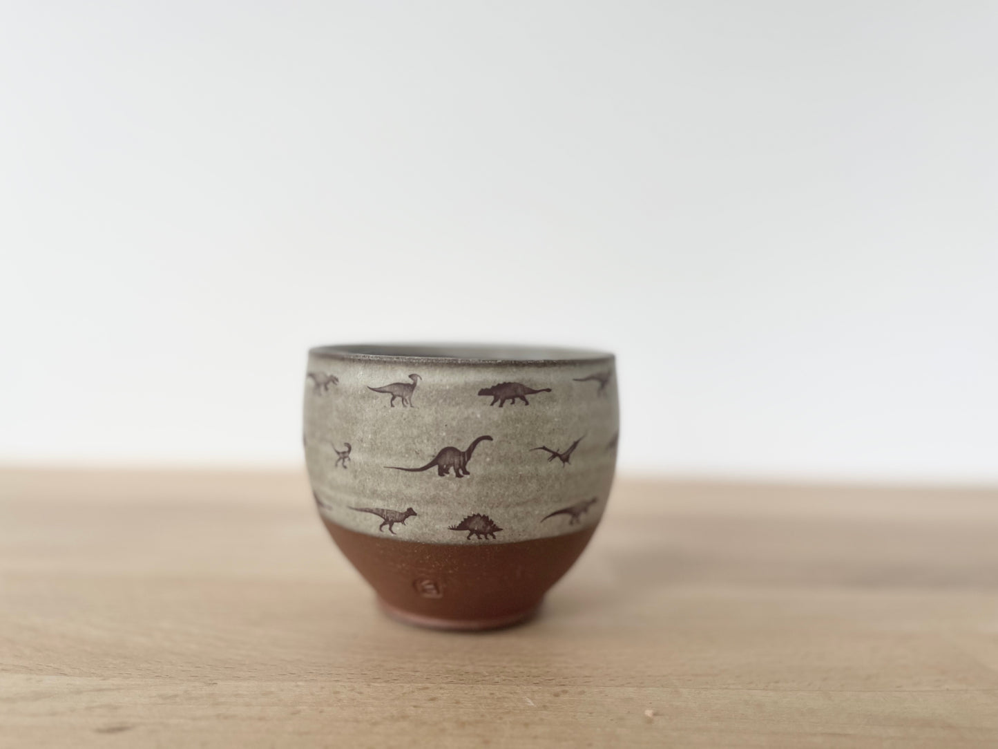 Wine Cup with small dino pattern