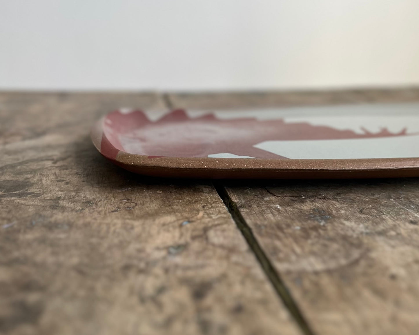 Stegosaurus Large Rectangle Plate - blue