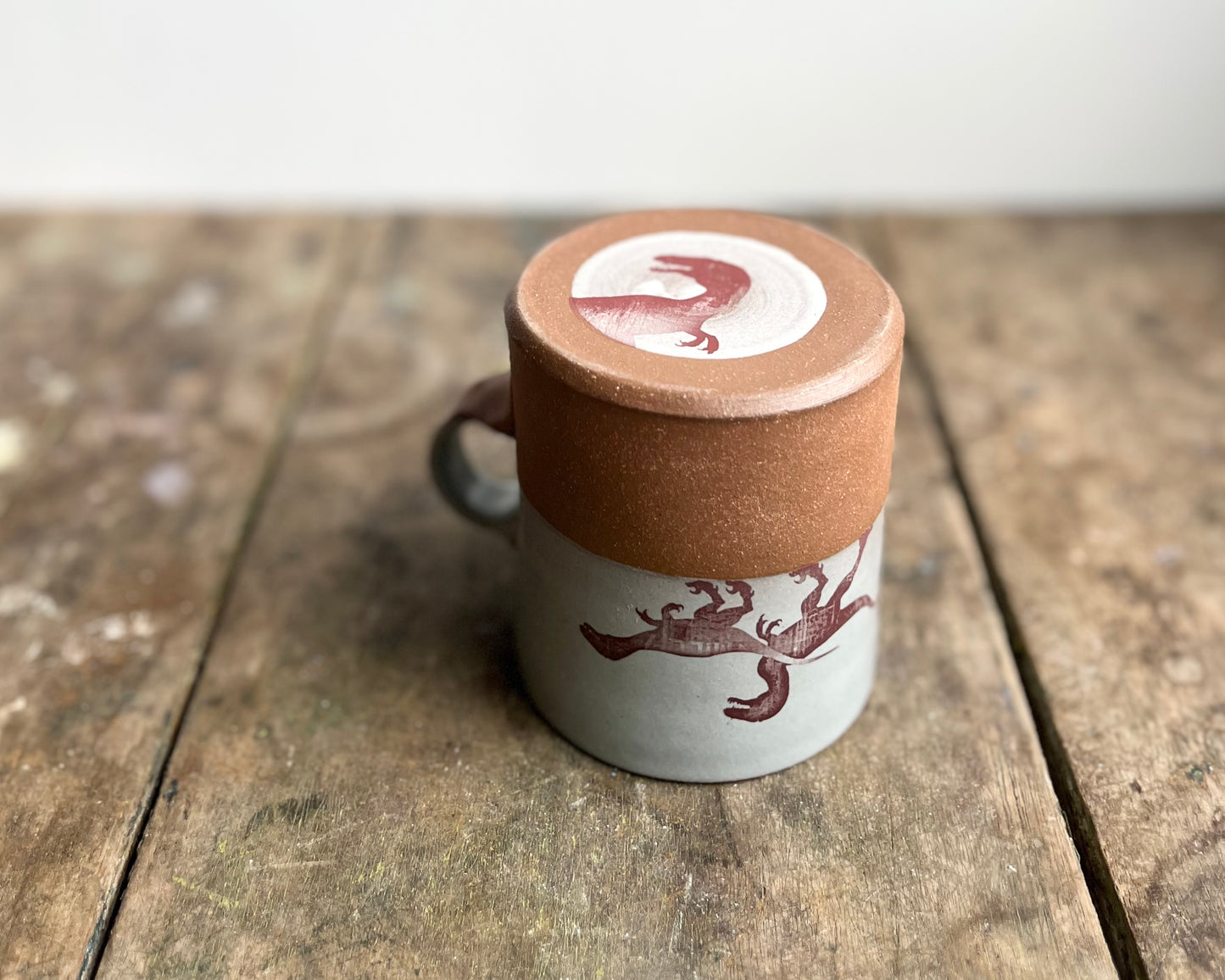 Velociraptor Pack Americano Mug - blue