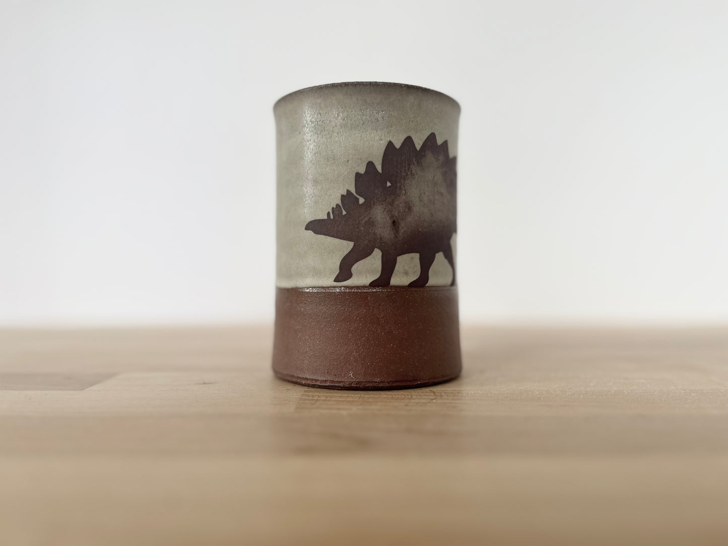 Stegosaurus Mug - matte grey