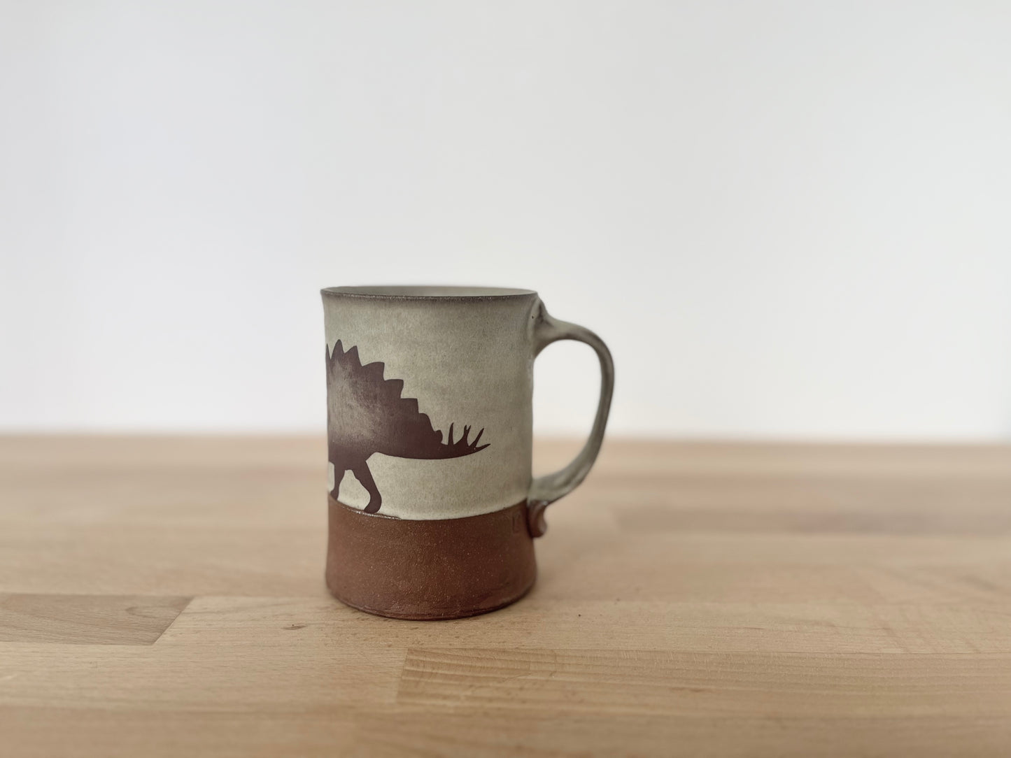Stegosaurus Mug - matte grey