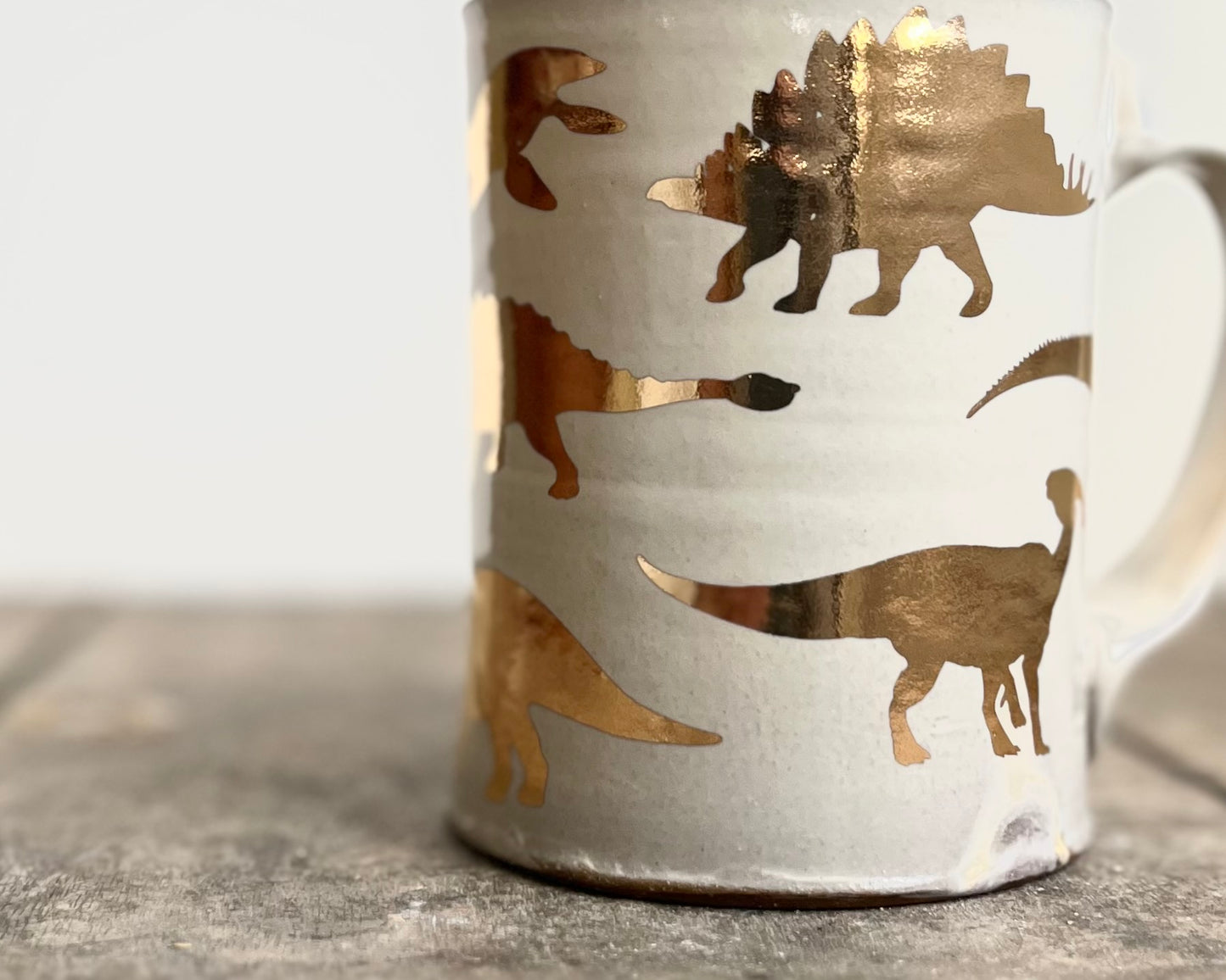Gold Dinosaur Mug