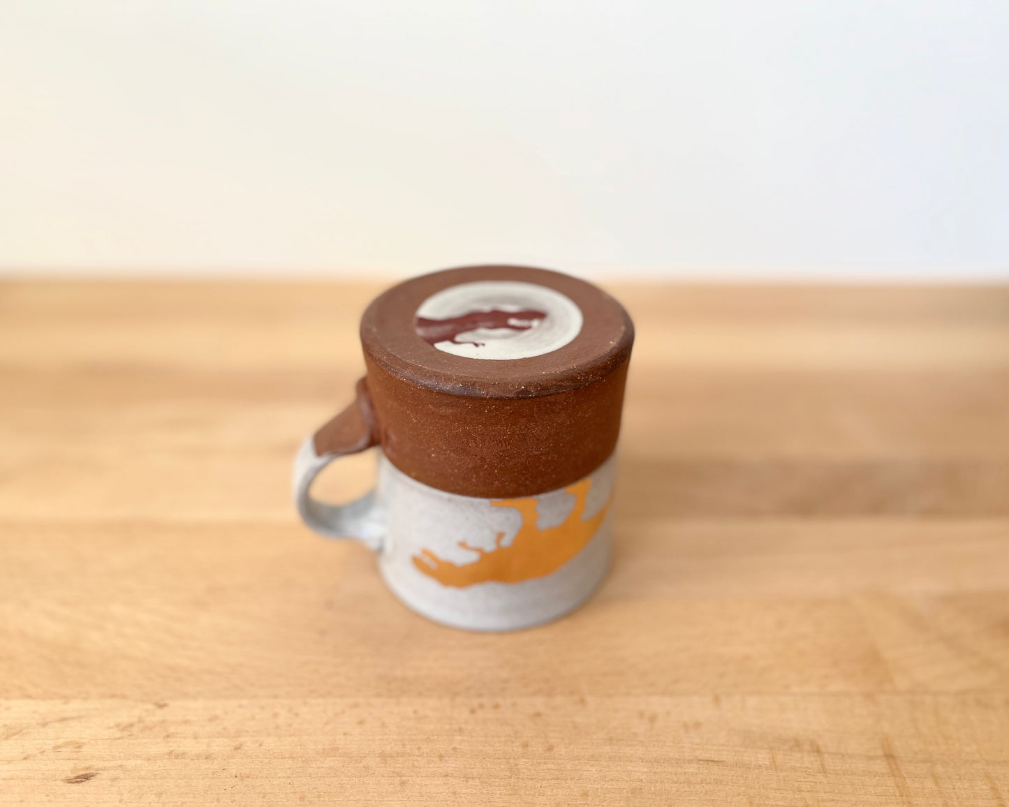 Gold T-Rex Americano Mug - white