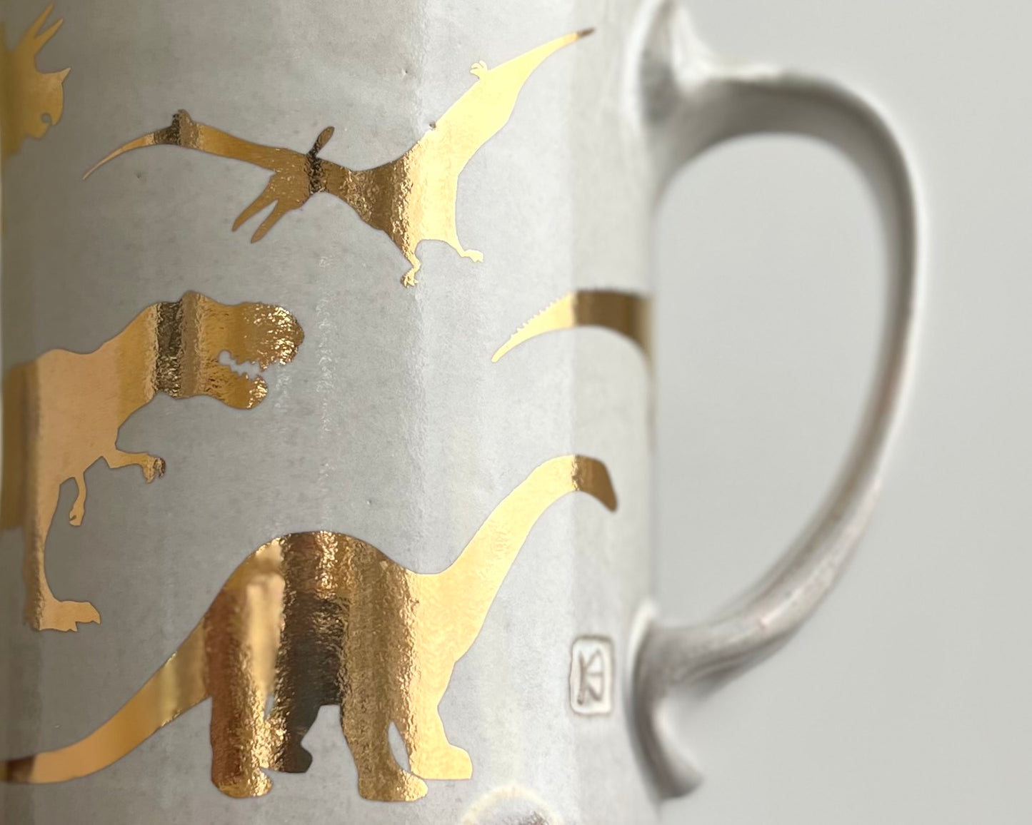 Gold Dinosaur Mug