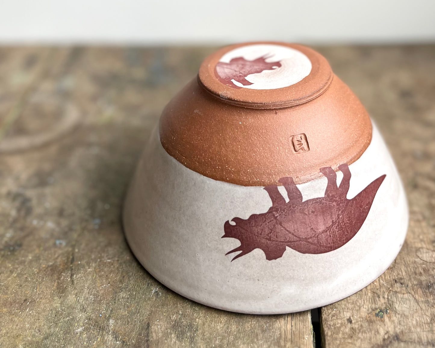 Triceratops Bowl - white