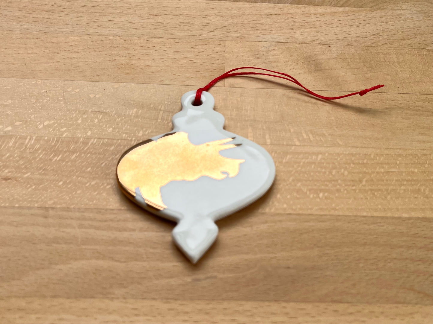 Gold Triceratops Ornament