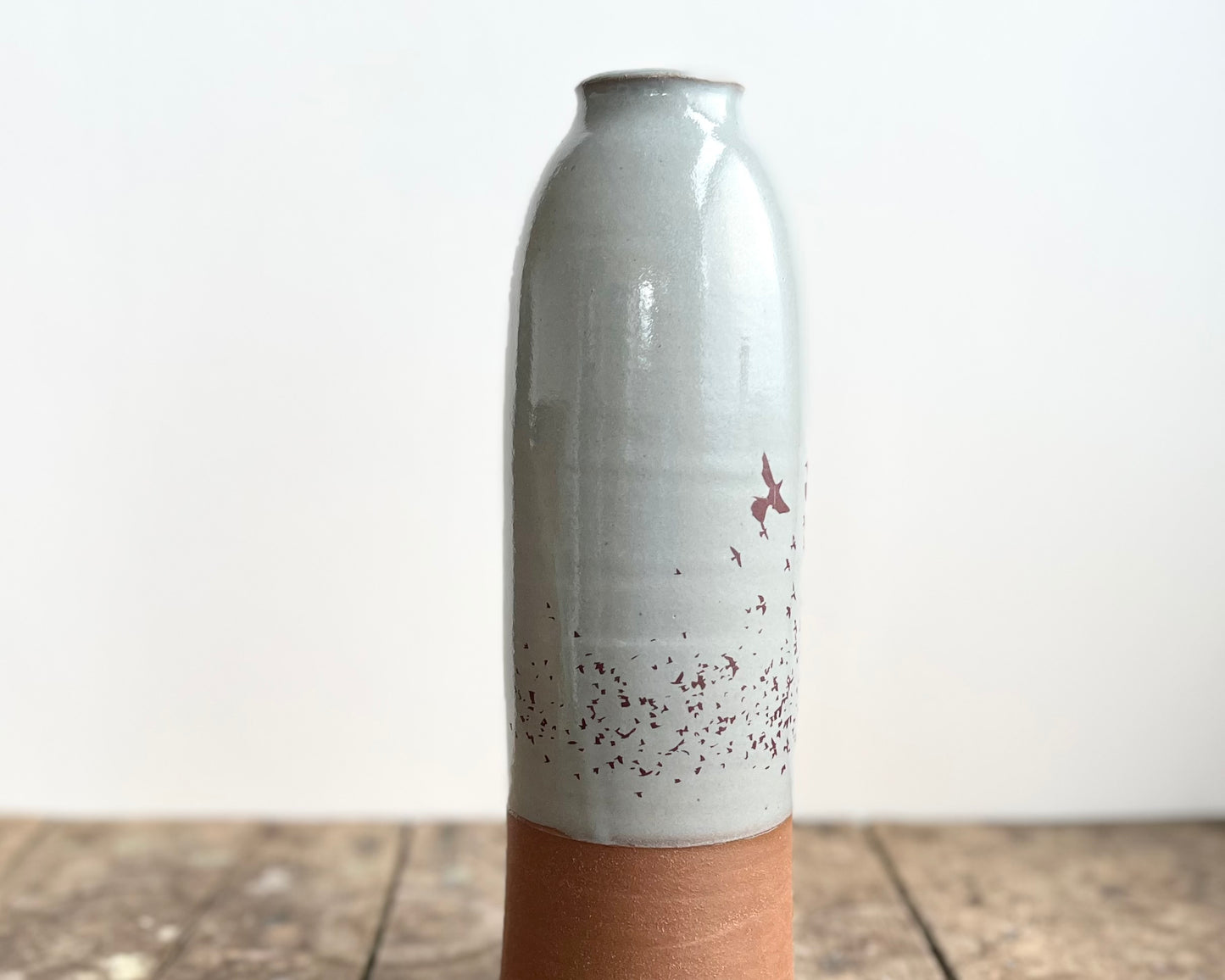 Flock of Birds Vase - blue