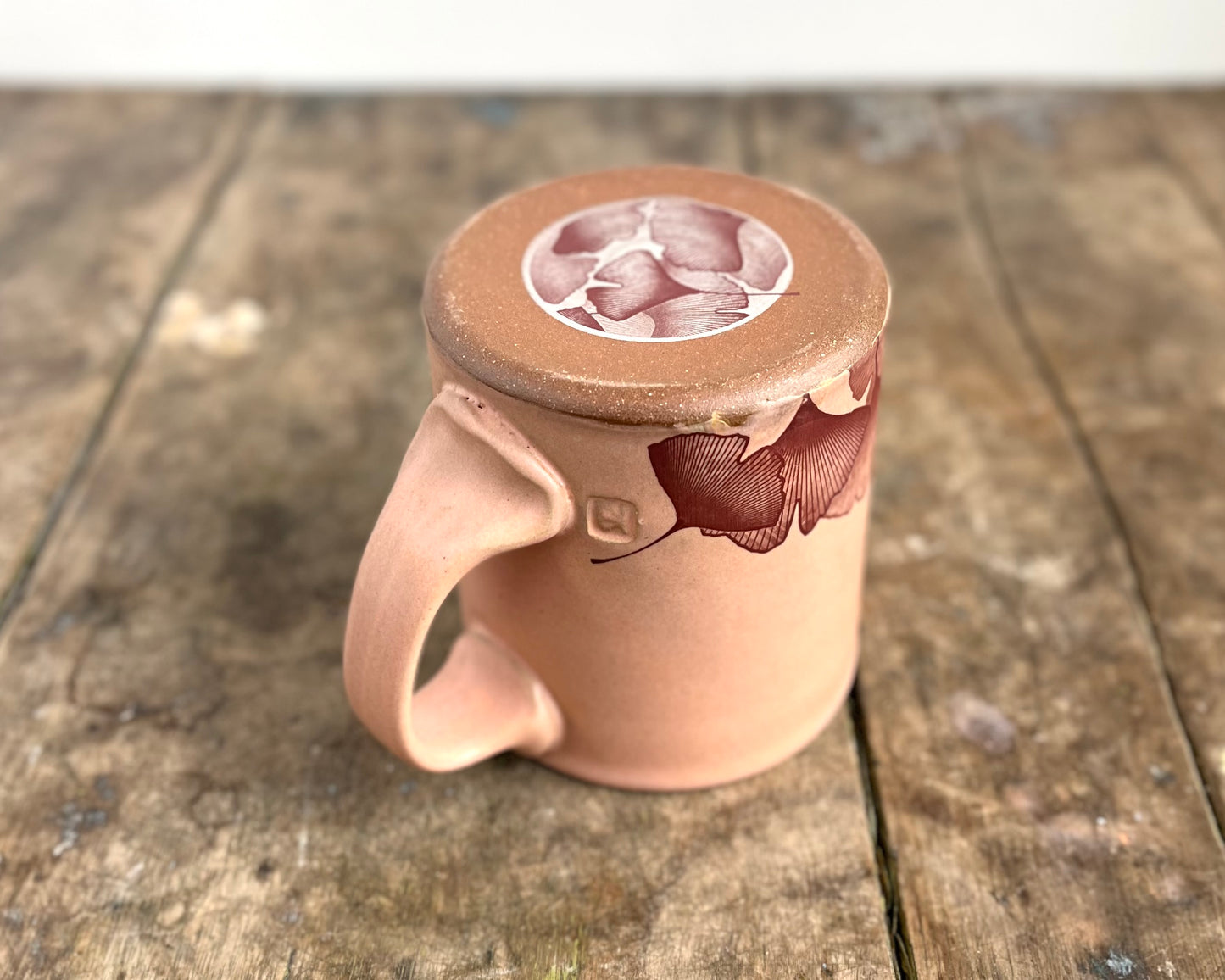 Ginkgo Mug - matte pink