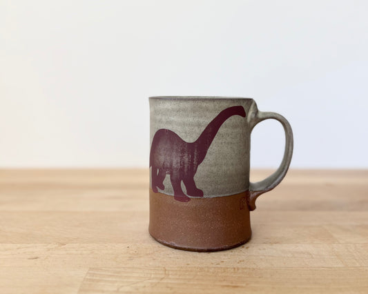 Diplodocus Mug - warm grey matte