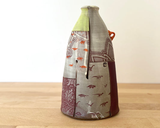 Flattened Collage Vase