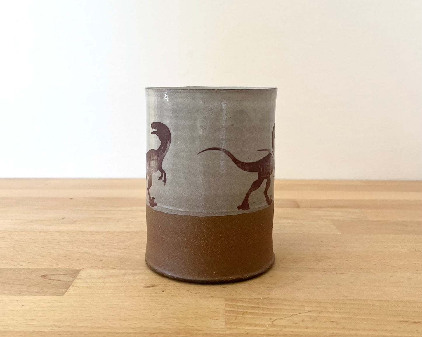 Velociraptor Pack Mug - white