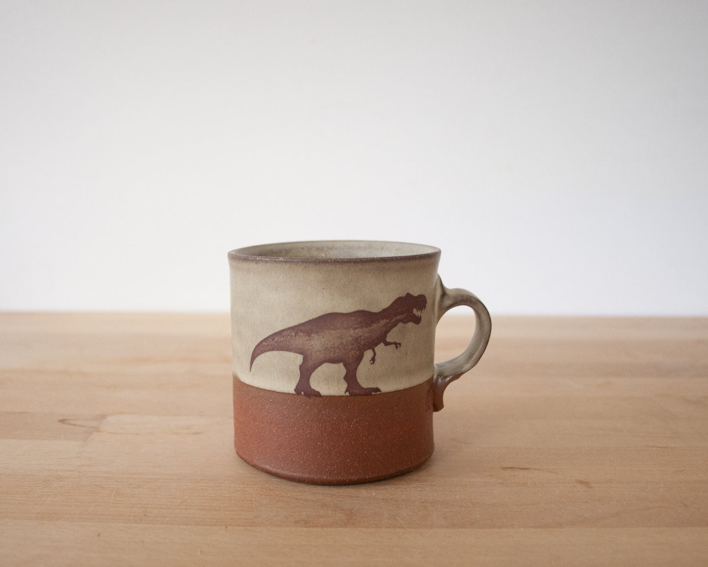Americano Mug with T-Rex - warm grey matte