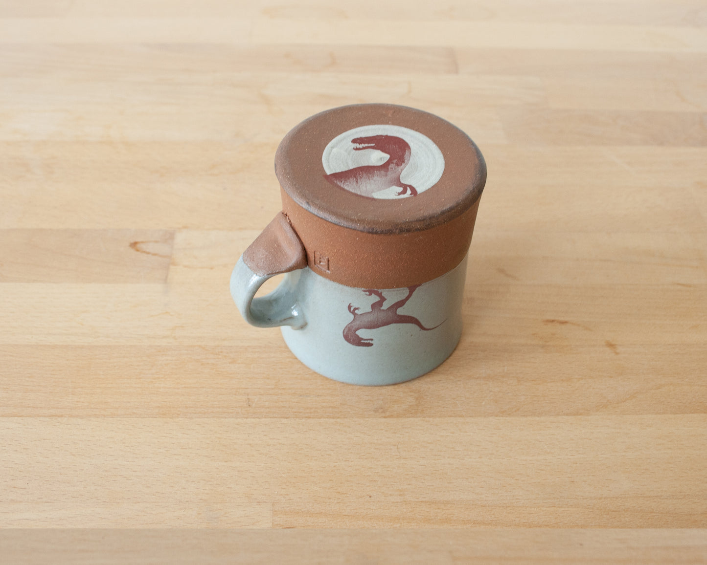 Velociraptor Americano Mug - blue