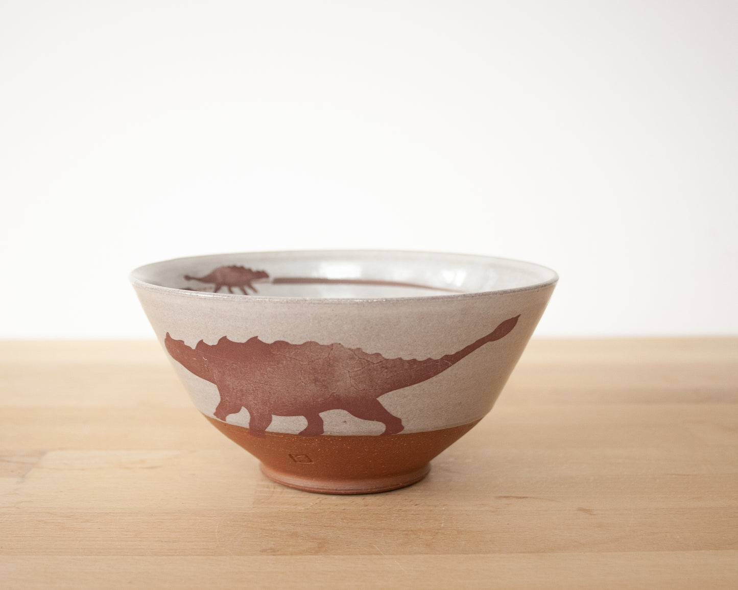 Ankylosaurus Bowl - white