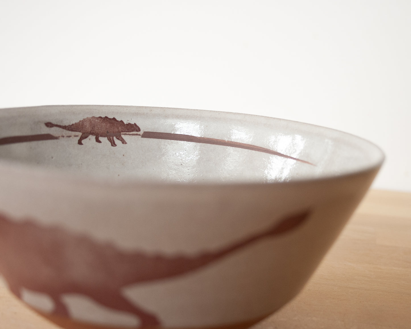 Ankylosaurus Bowl - white