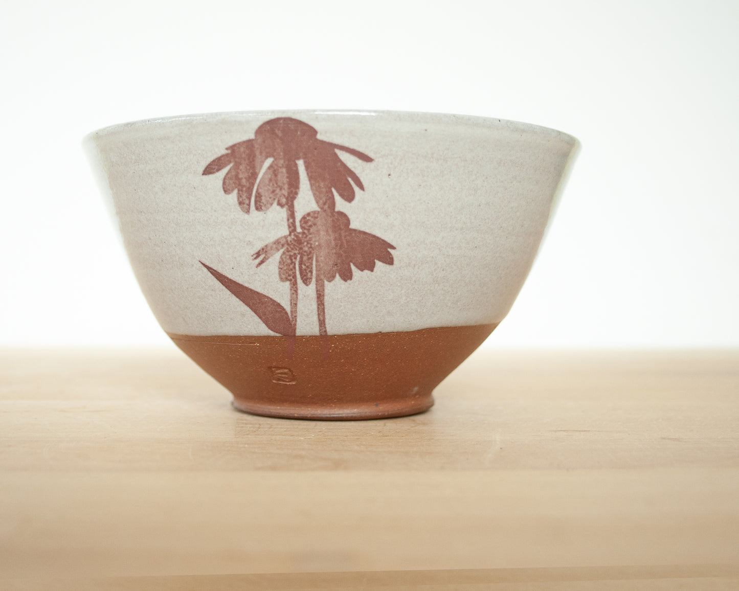 Coneflower Bowl - white