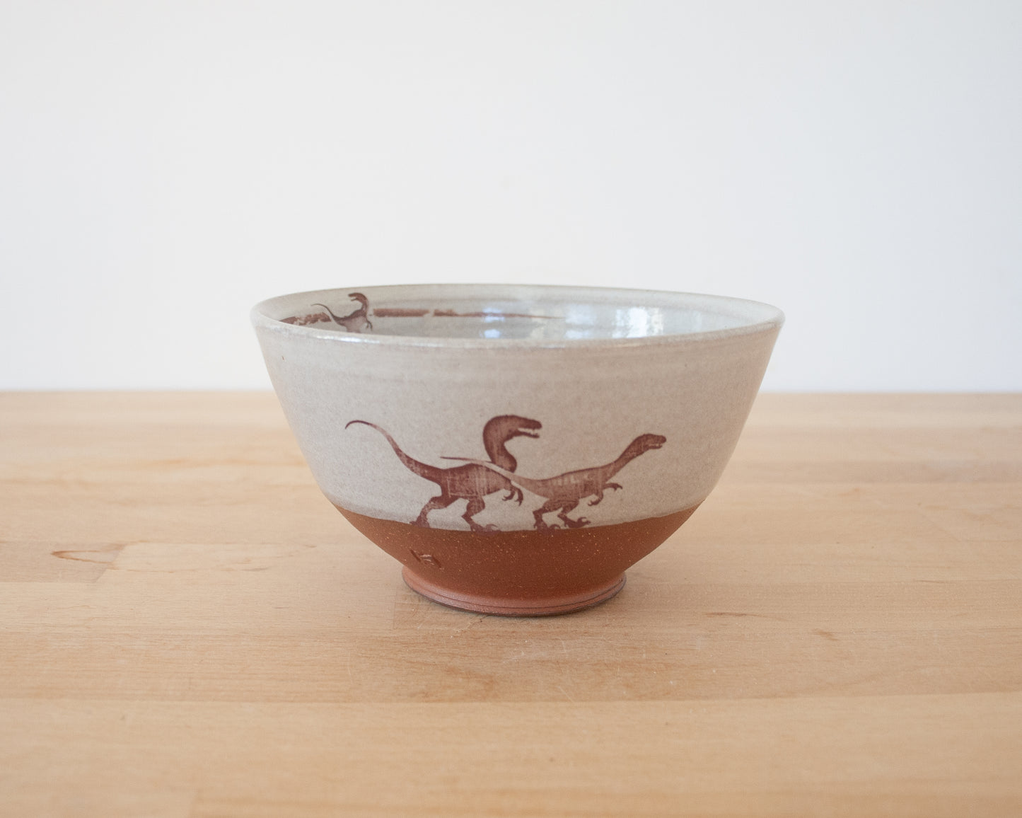 Velociraptor Pack Bowl - white