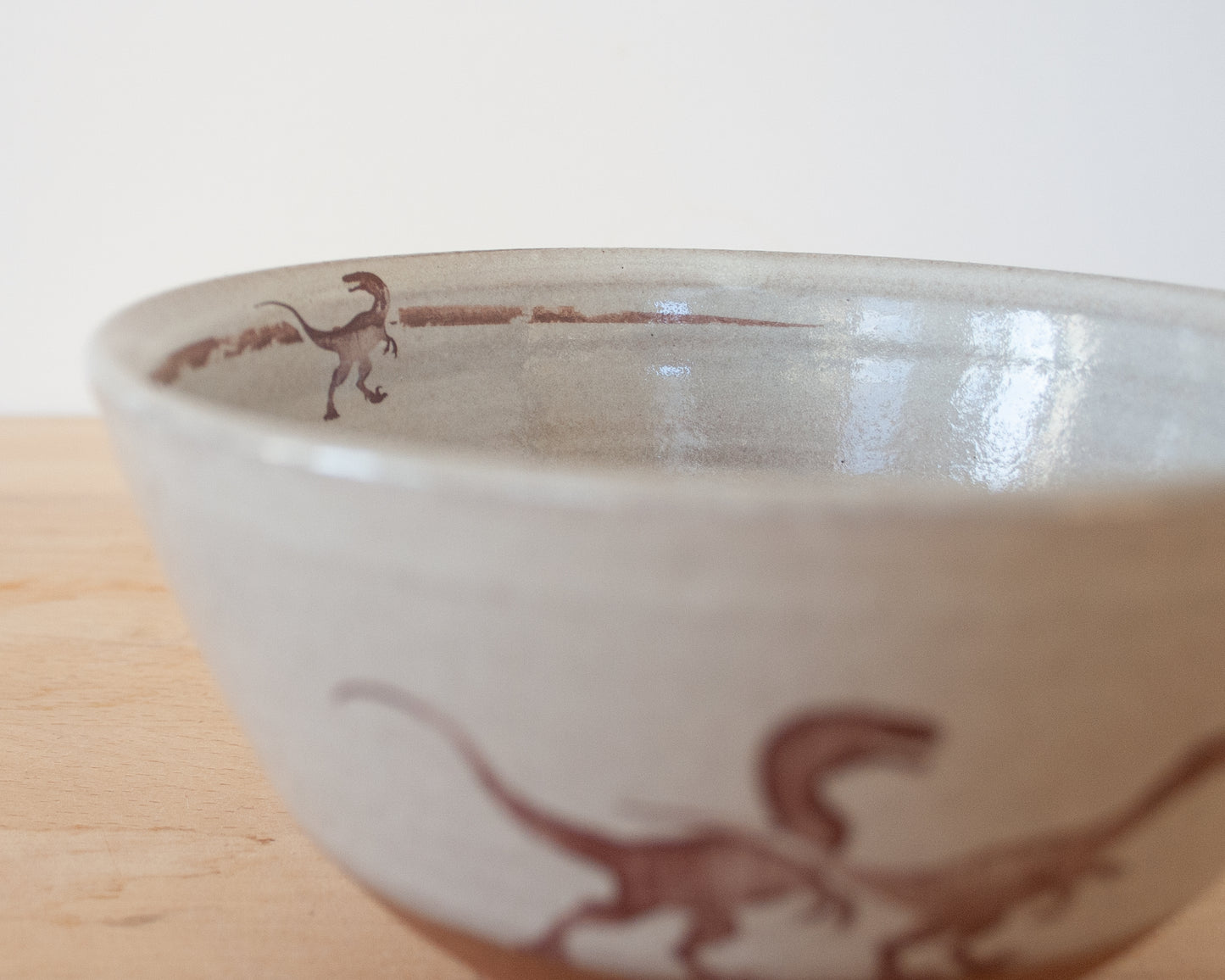 Velociraptor Pack Bowl - white