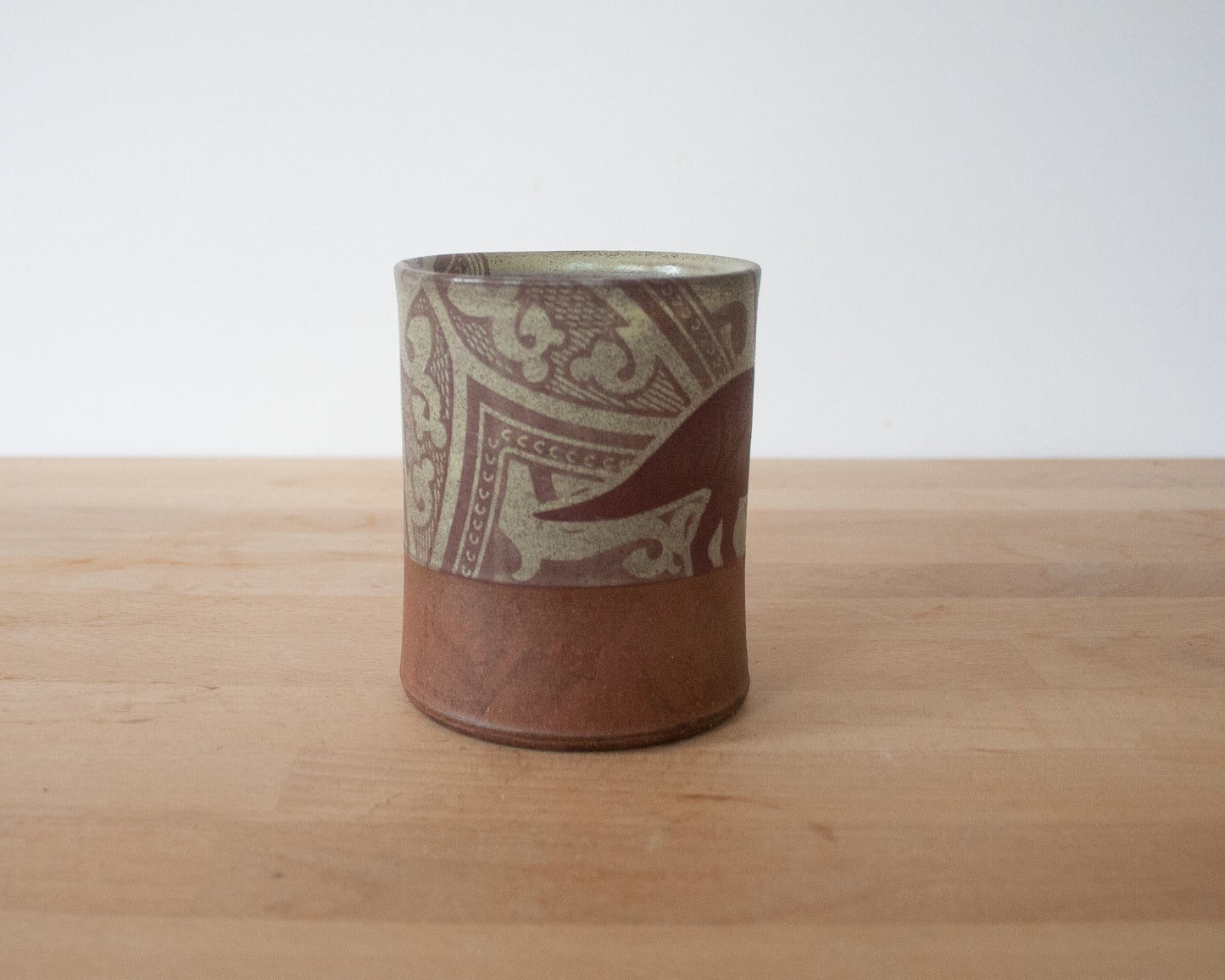 Triceratops Mug with pattern - speckled green