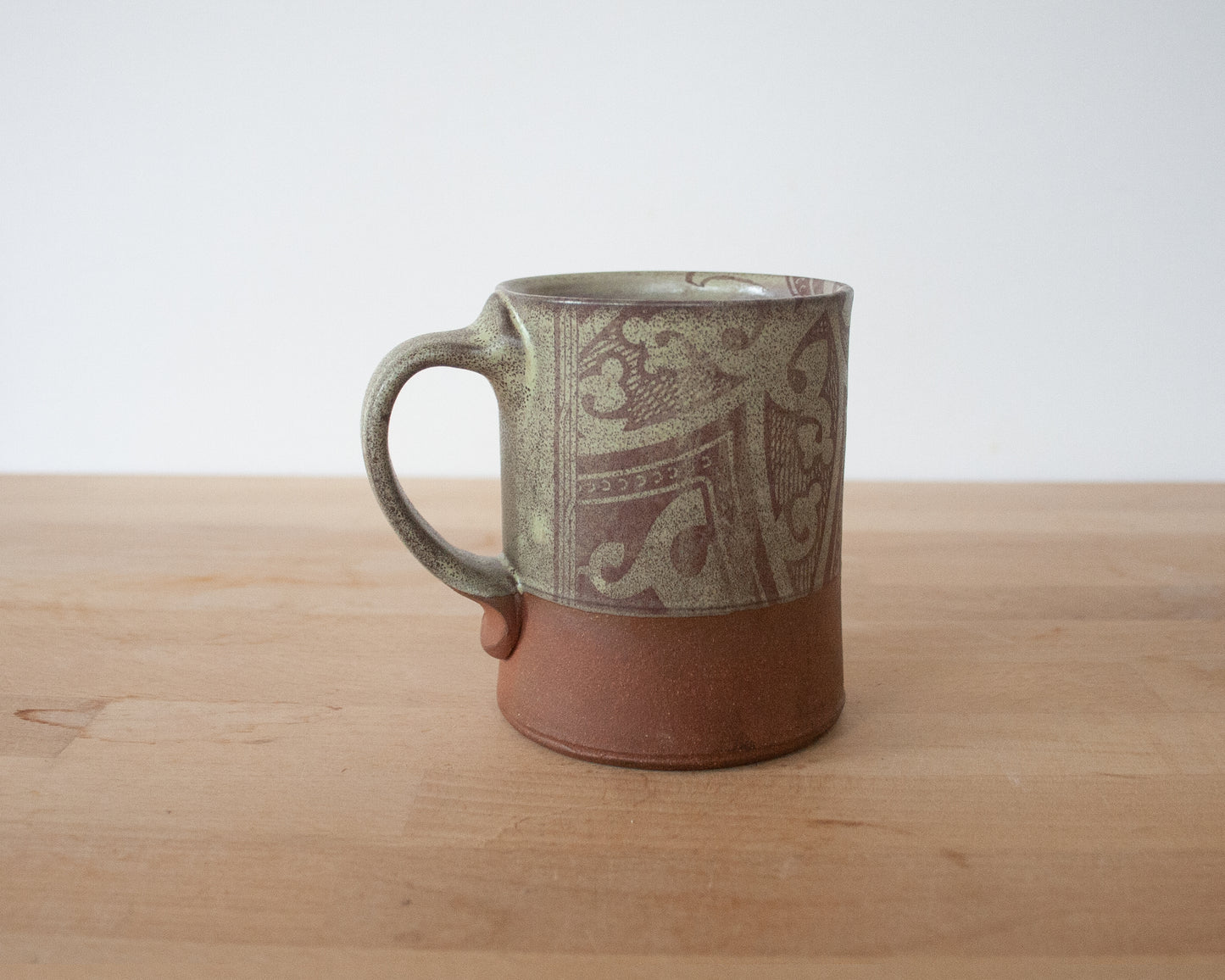 Triceratops Mug with pattern - speckled green