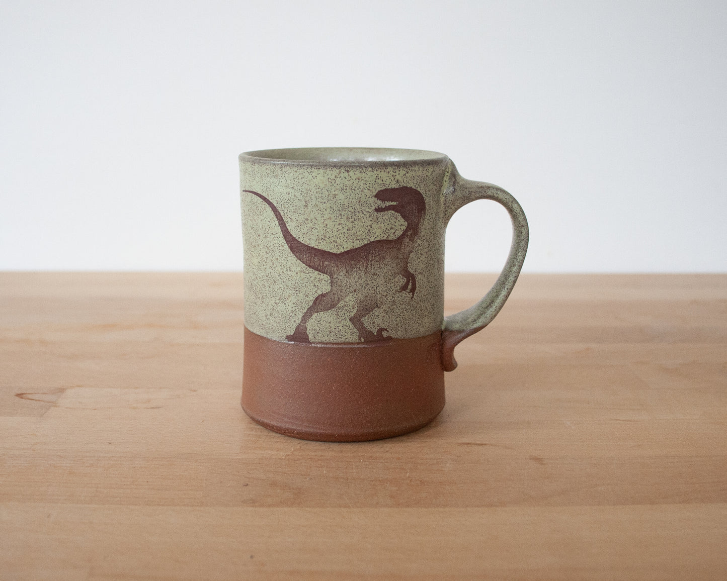 Velociraptor Mug - speckled green