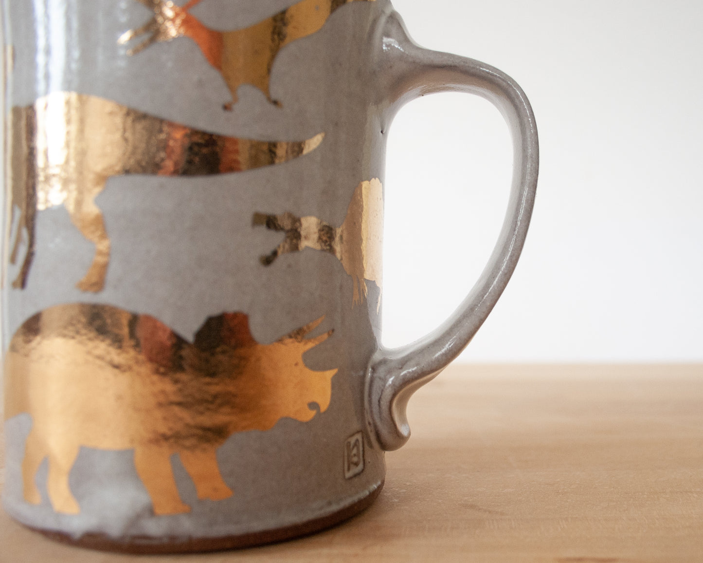 Gold Dinosaur Mug