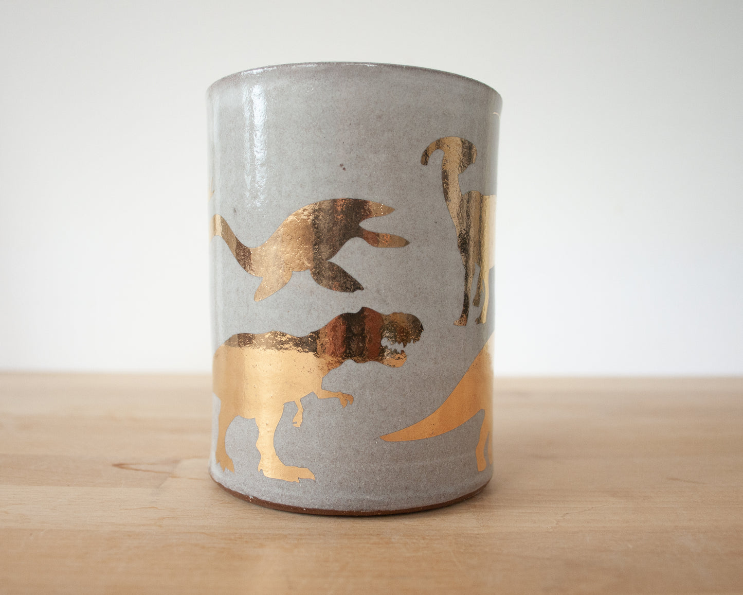 Gold Dinosaur Mug