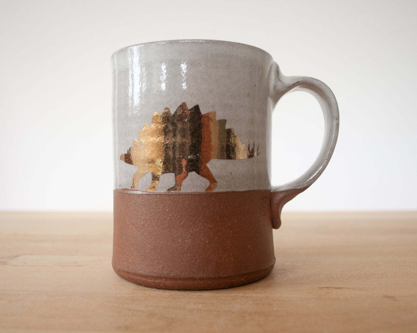 Gold Stegosaurus Mug