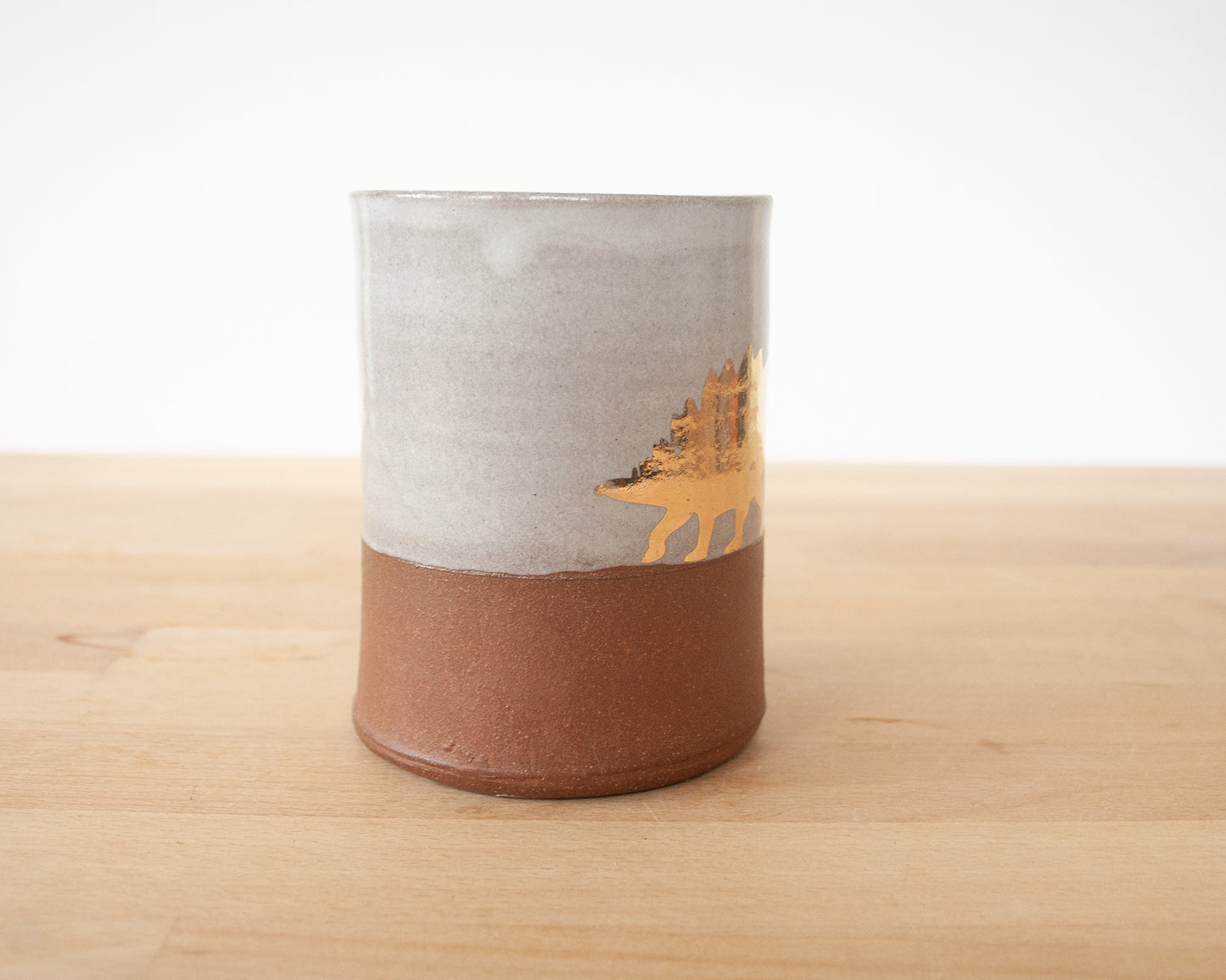 Gold Stegosaurus Mug