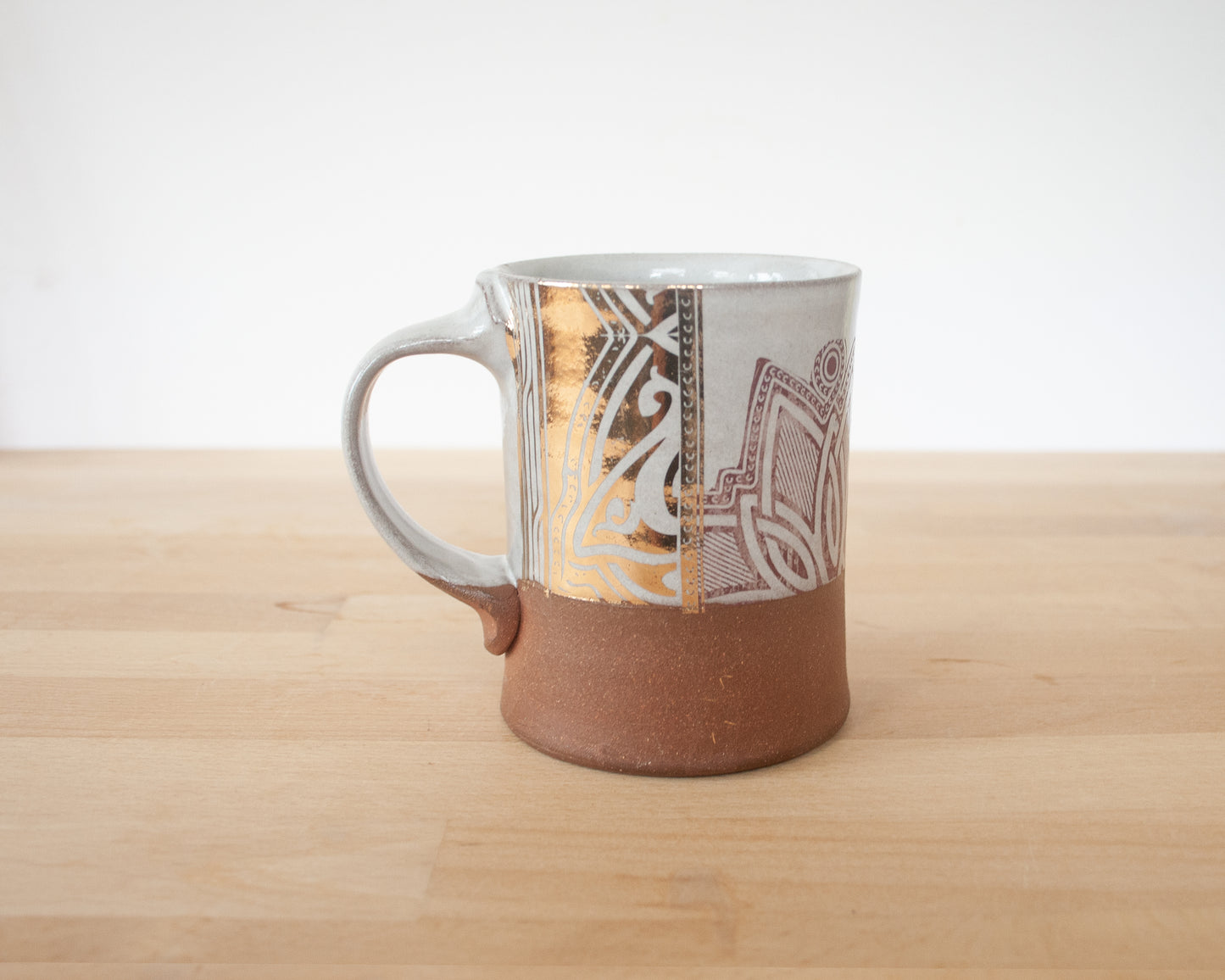 Gold T-Rex Mug with pattern