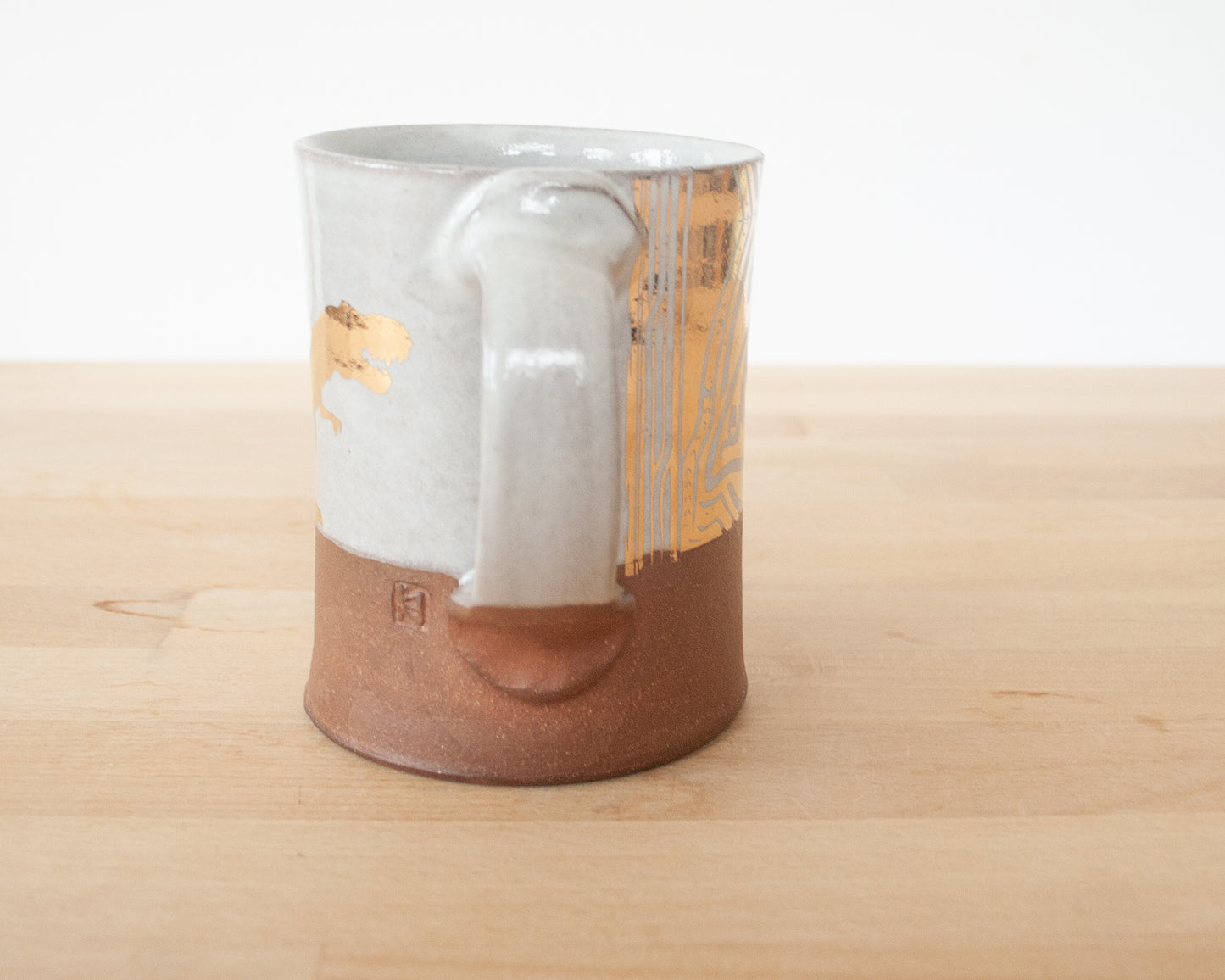 Gold T-Rex Mug with pattern