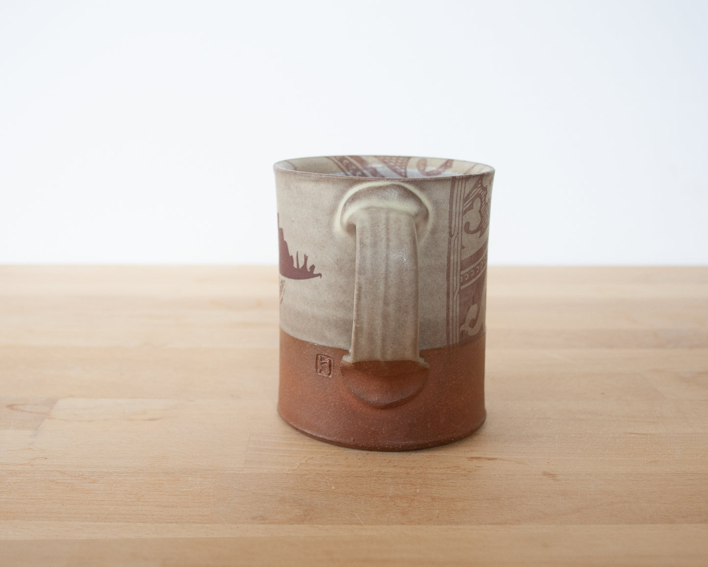 Stegosaurus Mug with pattern - matte grey