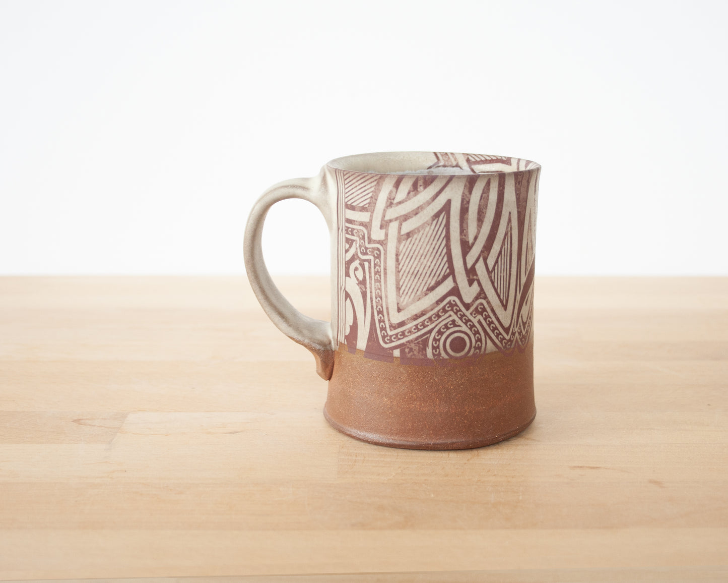 T-Rex Mug with pattern - matte grey