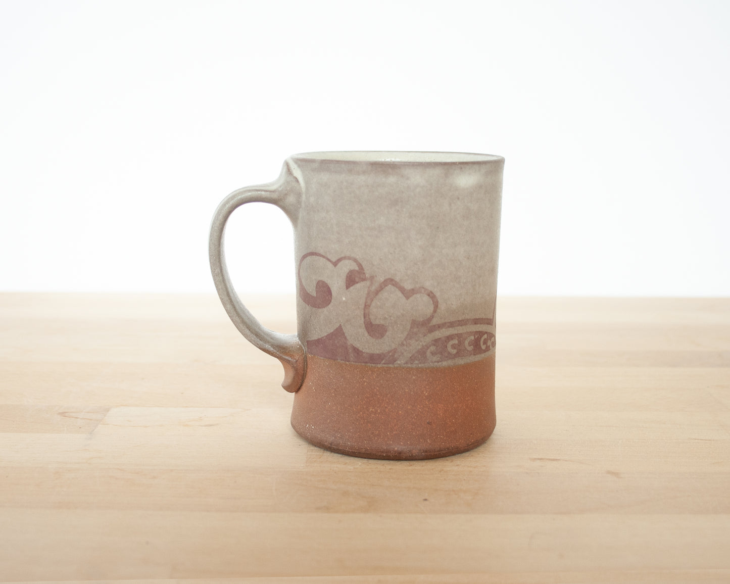 Velociraptor Mug with pattern- matte grey
