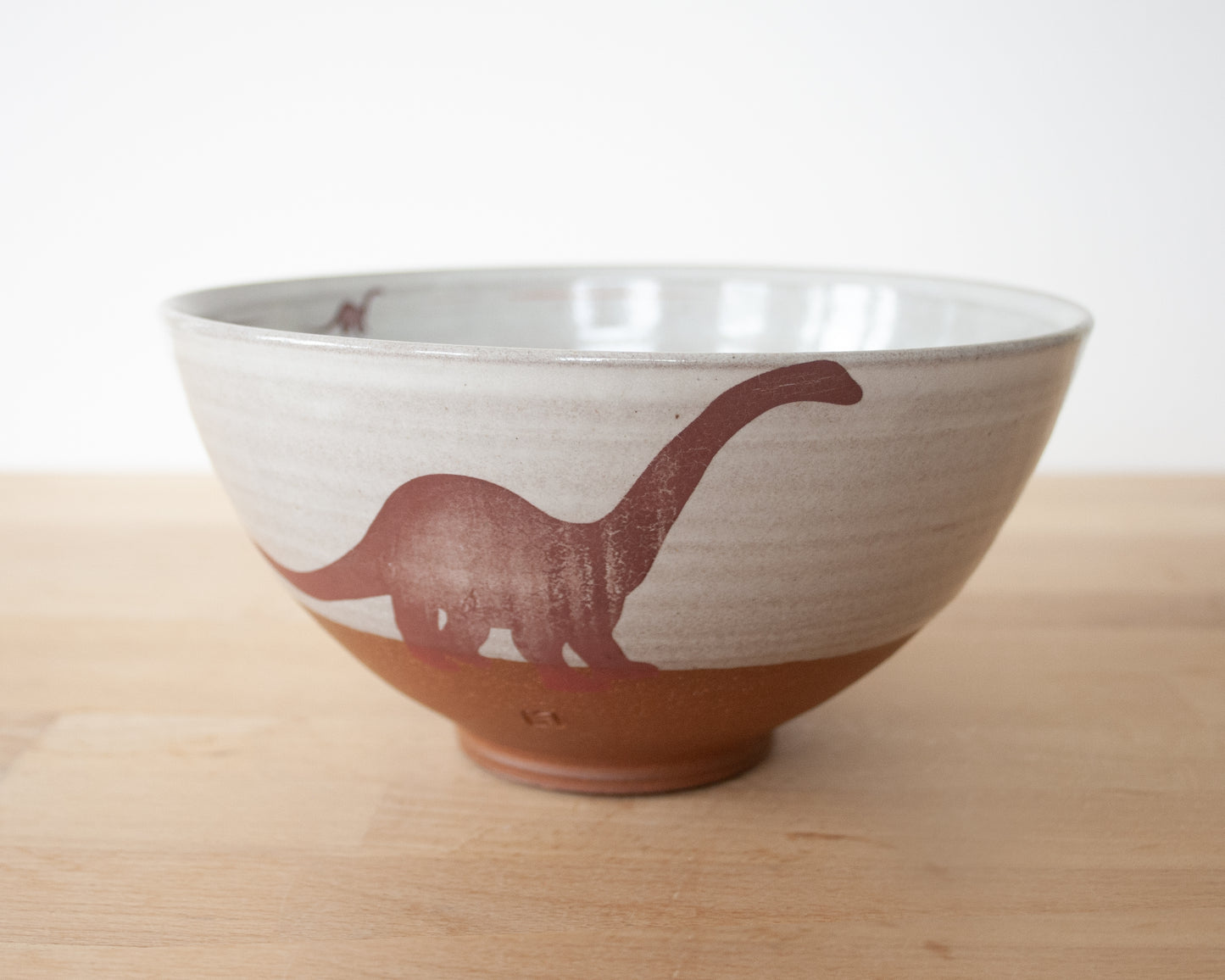 Diplodocus Noodle Bowl - white