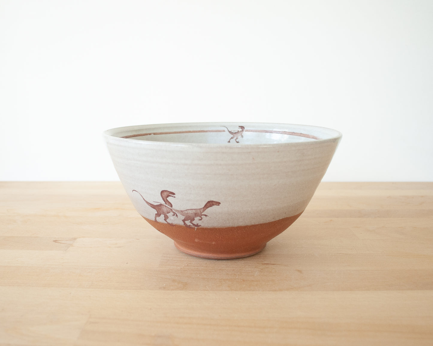 Velociraptor Pack Noodle Bowl - white