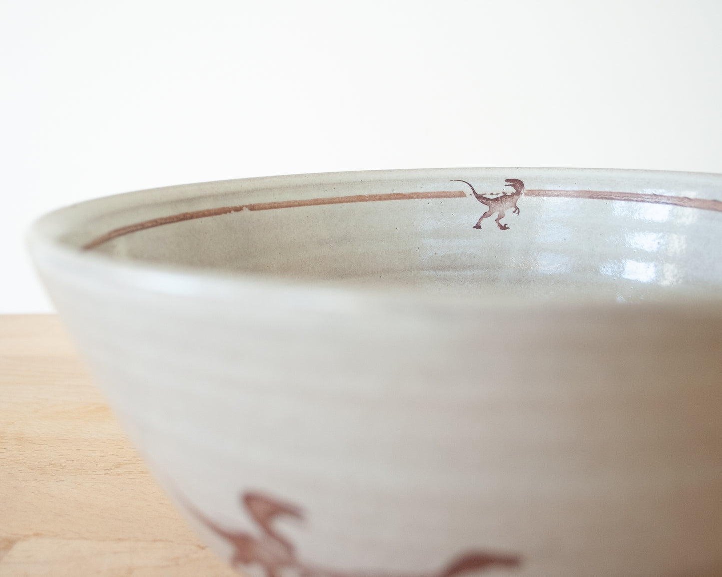 Velociraptor Pack Noodle Bowl - white