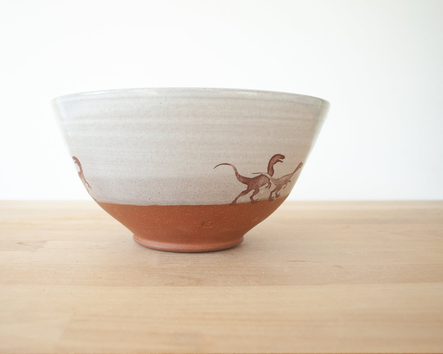 Velociraptor Pack Noodle Bowl - white