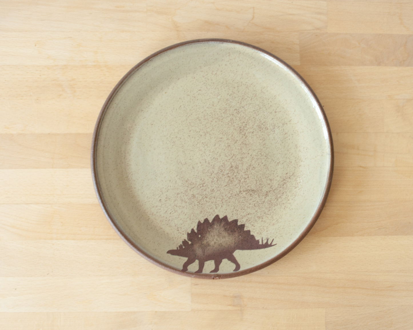 Stegosaurus Dinner Plate - yellow