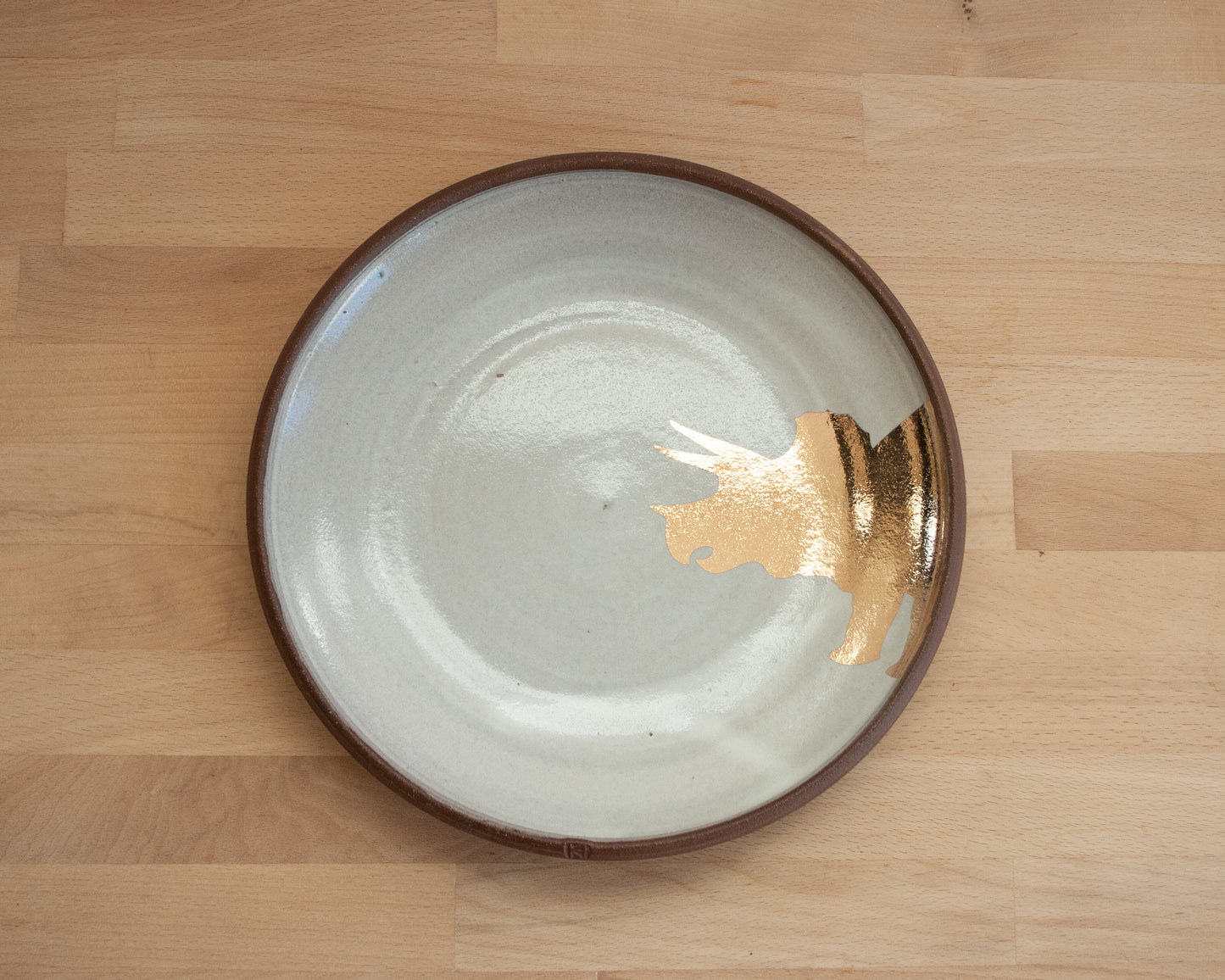 Gold Triceratops Plate