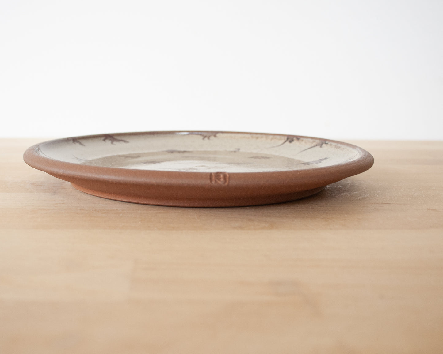 Side Plate with small dinosaurs - yellow