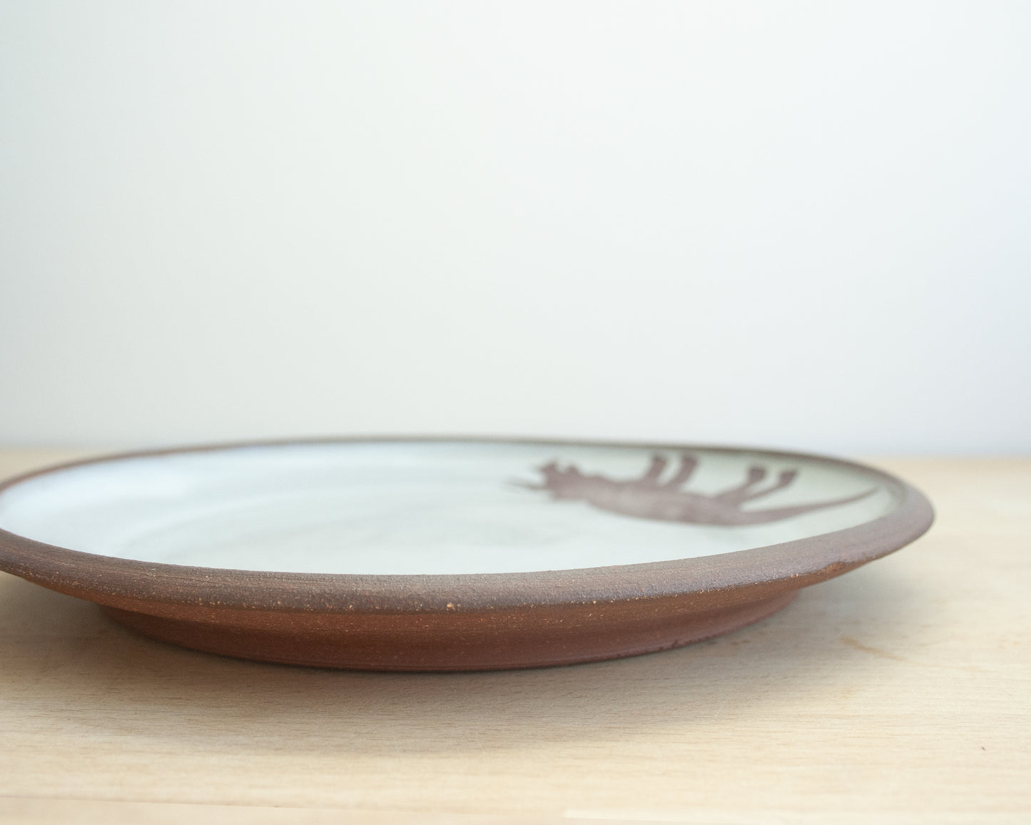 Triceratops Side Plate - white